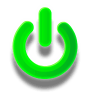 Green power icon