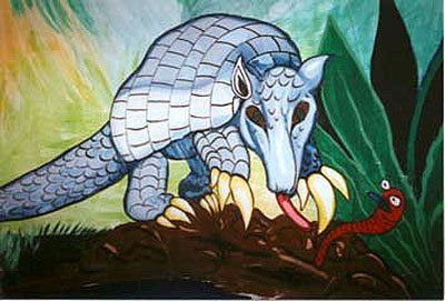 Bunte Bilder auf öde Wände