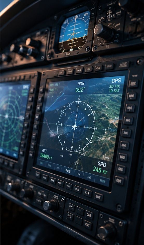 Avionics navigation and GPS display