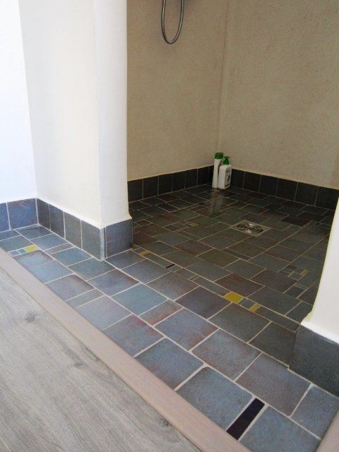 décoration, douche, mosaïque