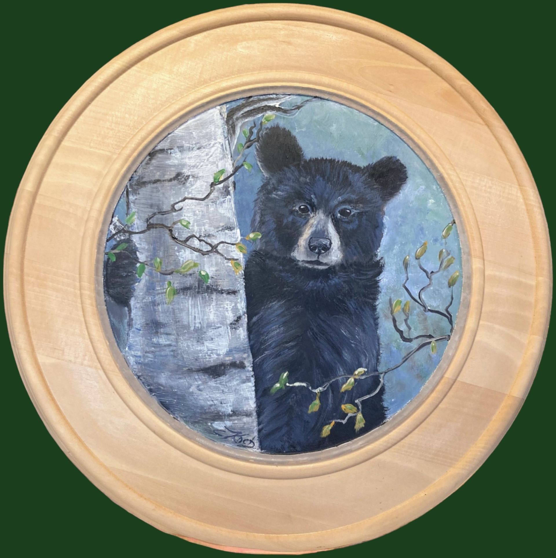 handgemalte Ehrenscheibe Bär