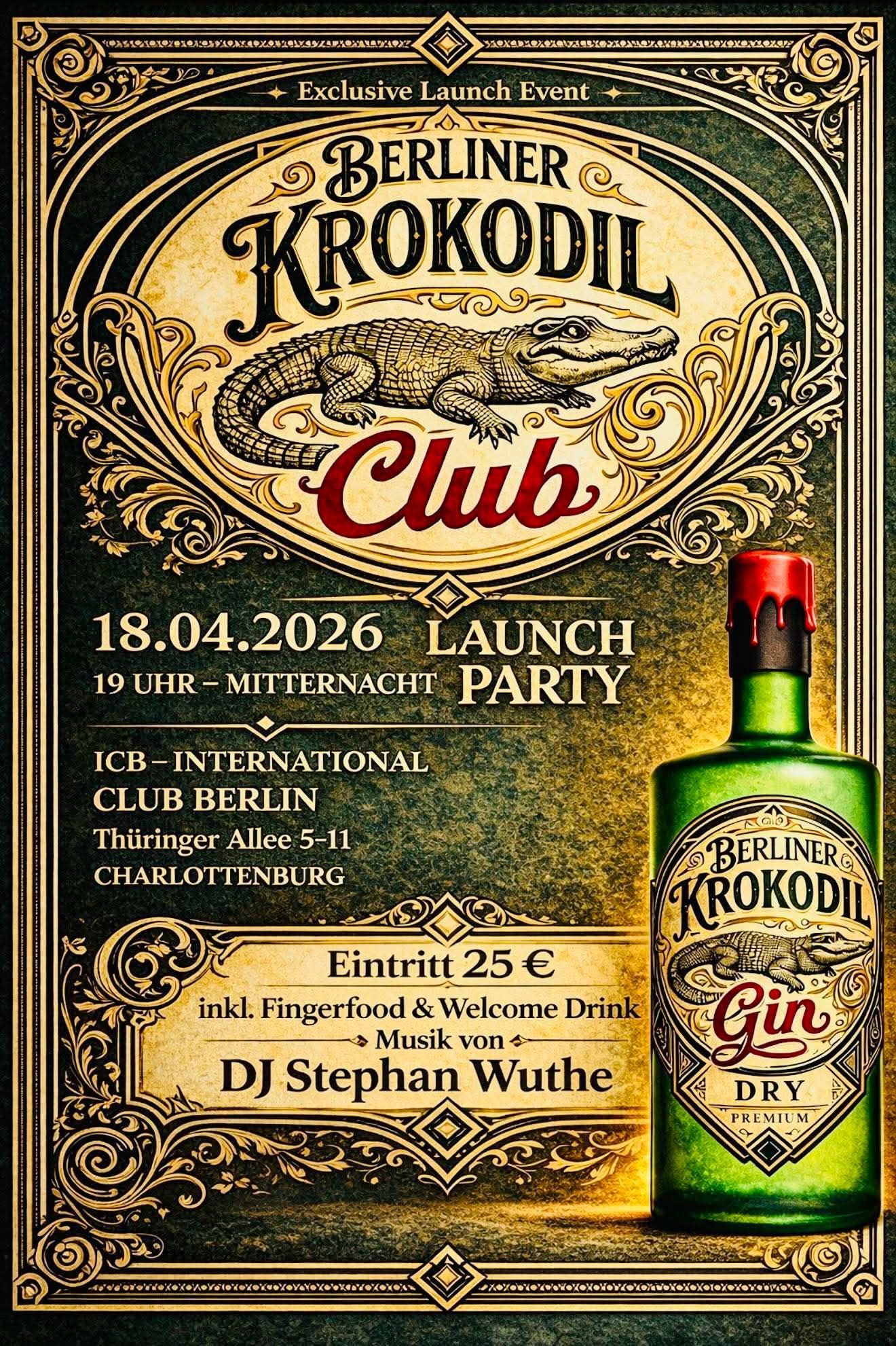 Berliner Krokodil Gin Event 2026
International Club Berlin
©Bernhard Labecki
BERLIN LIFE MAGAZIN