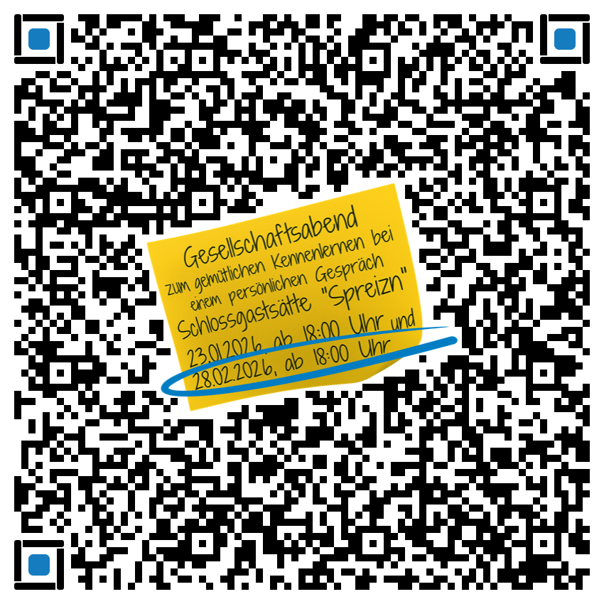 QR-Code mit einem gelben Haftzettel. Auf dem Zettel steht „Gesetzesthemenabend“ mit der Uhrzeit 28.02.2024 um 19:00 Uhr.