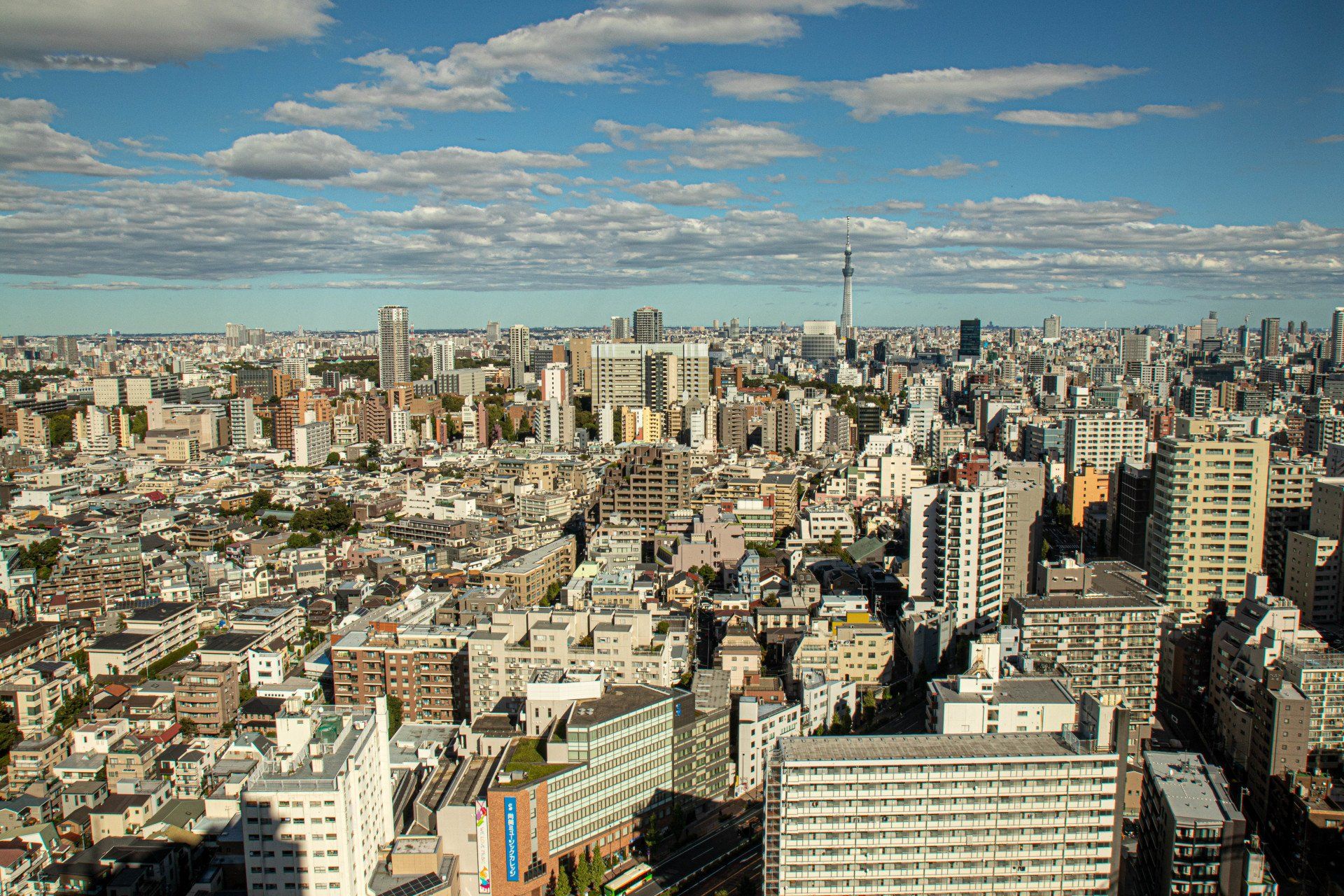 Vue Panoramique depuis le sommet du Bunkyo Civic Center à Bunkyo, avec une vue sur la Tokyo Skytree