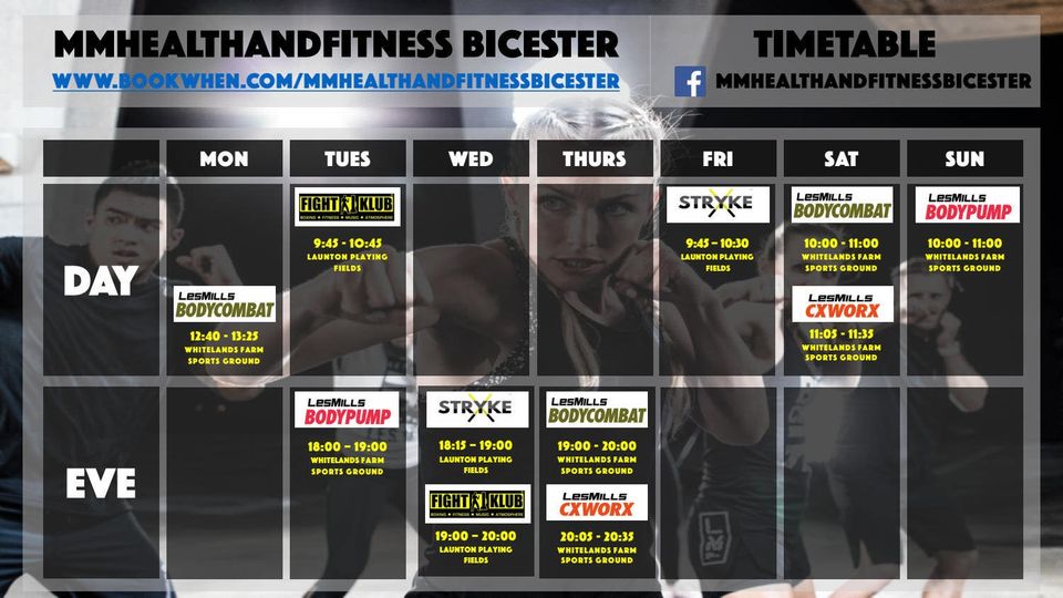 MM Health and Fitness Bicester timetable