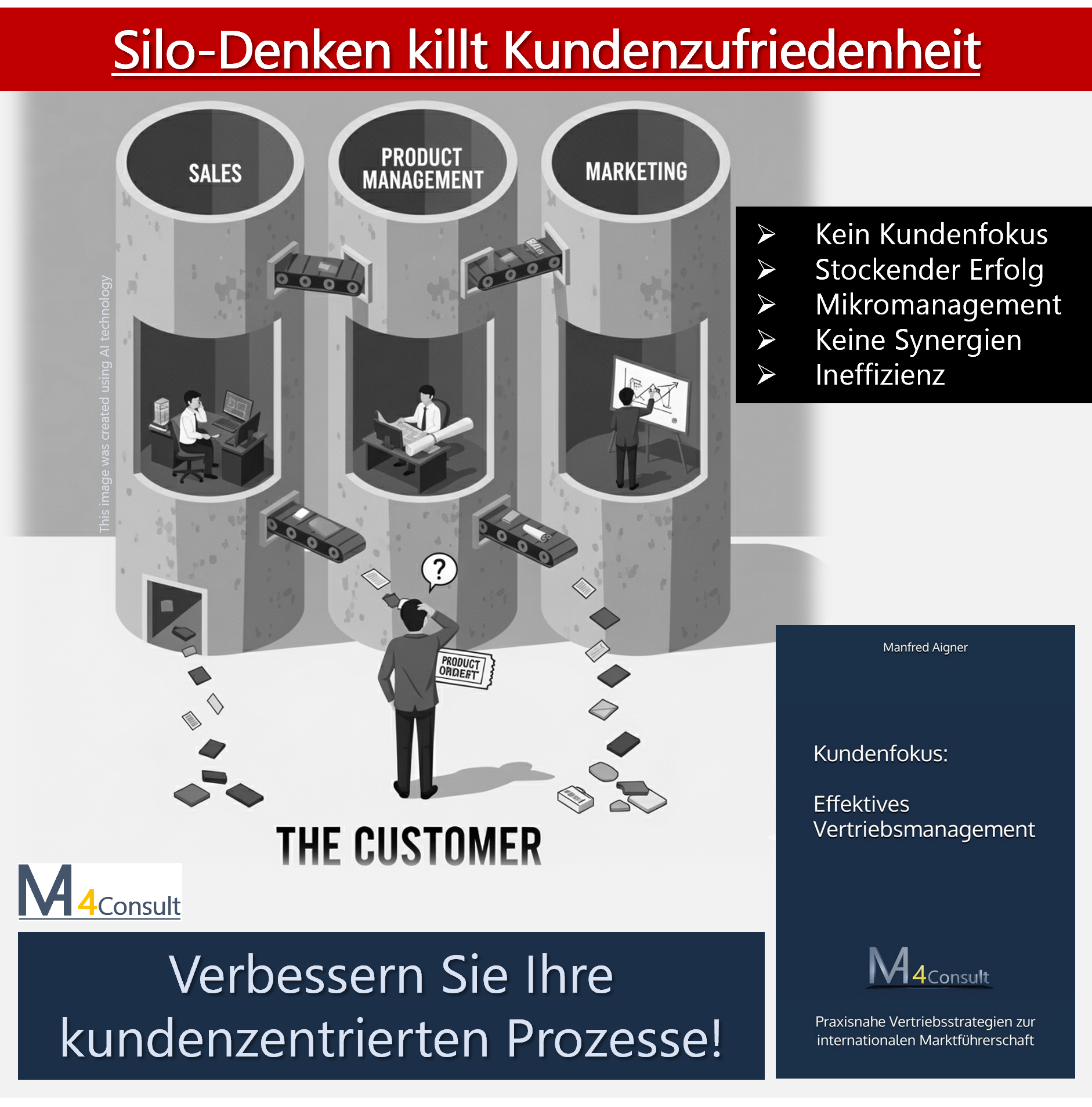 Buch Kundenfokus - Effektives Vertriebsmanagement:  Praxisnahe Vertriebsstrategien. Verbessern Sie die kundenzentrierten Prozesse. Silo-Denken killt die Kundenzufriedenheit.