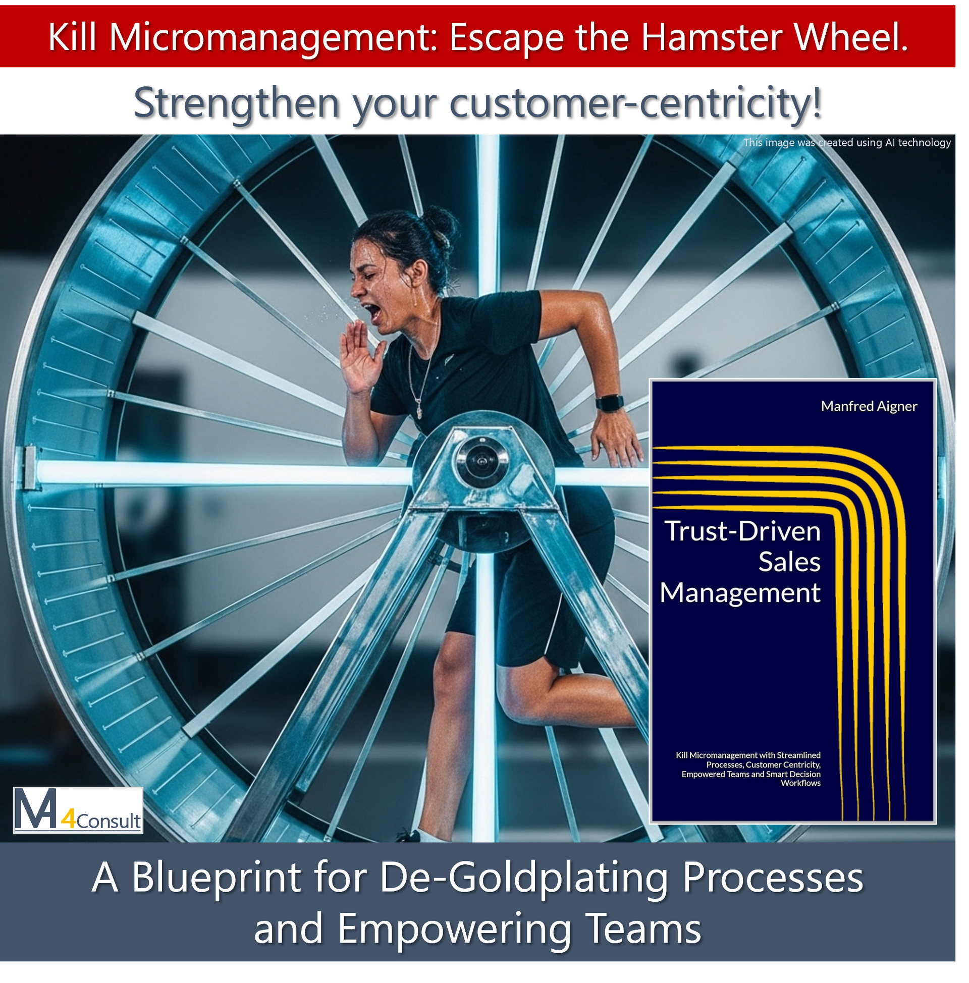 No micromanagement and escape the process hamster wheel. This book is a blueprint for de-goldplating sales processes and empowering teams.