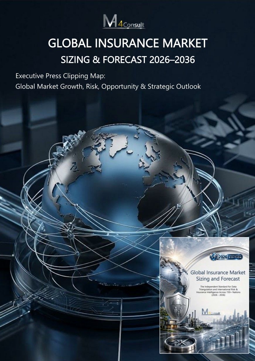 Global Insurance Market 2026-2036 Executive Press Clipping Map Global Insurance Market 2026–2036 Executive Press Clipping and Strategic Market Intelligence Map covering insurance market growth, reinsurance, risk, TAM/SAM, capital, resilience and opportunities across 150+ global markets.