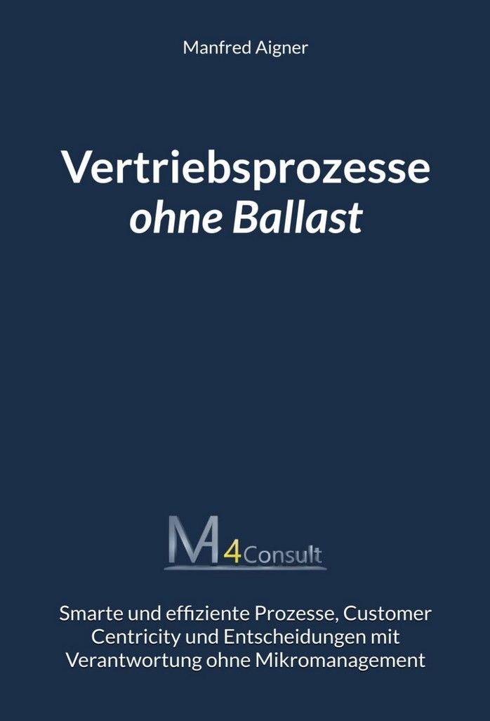 Vertriebsprozess Ratgeber Vertriebsprozesse ohne Ballast, zeigt Wege um Vertriebsprozesse zu optimieren. Effizienz und Effektivität im Vertrieb radikal steigern und mehr Umsatz generieren, und leistungsstarke Vertriebsorganisation etablieren. Prozessoptimierung im Vertrieb mit Kundenzentrierung ohne unnötigem Overhead oder Mikromanagement.