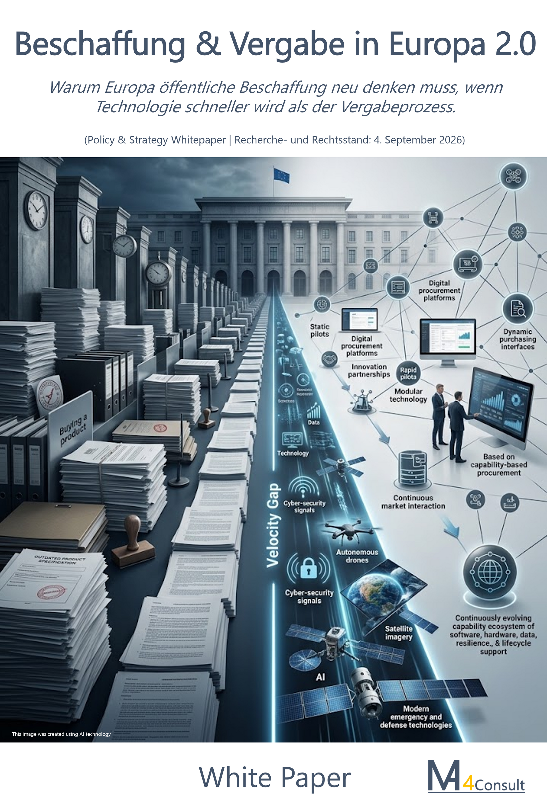 Cover von Whitepaper zu Public Procurement 2.0: Wie öffentliche Beschaffung & Vergaberecht durch Capability Procurement und flexible Verträge technologisch Schritt halten.