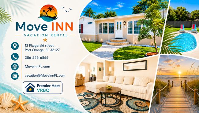 Cozy Daytona Beach area pool vacation home with fully furnished interiors