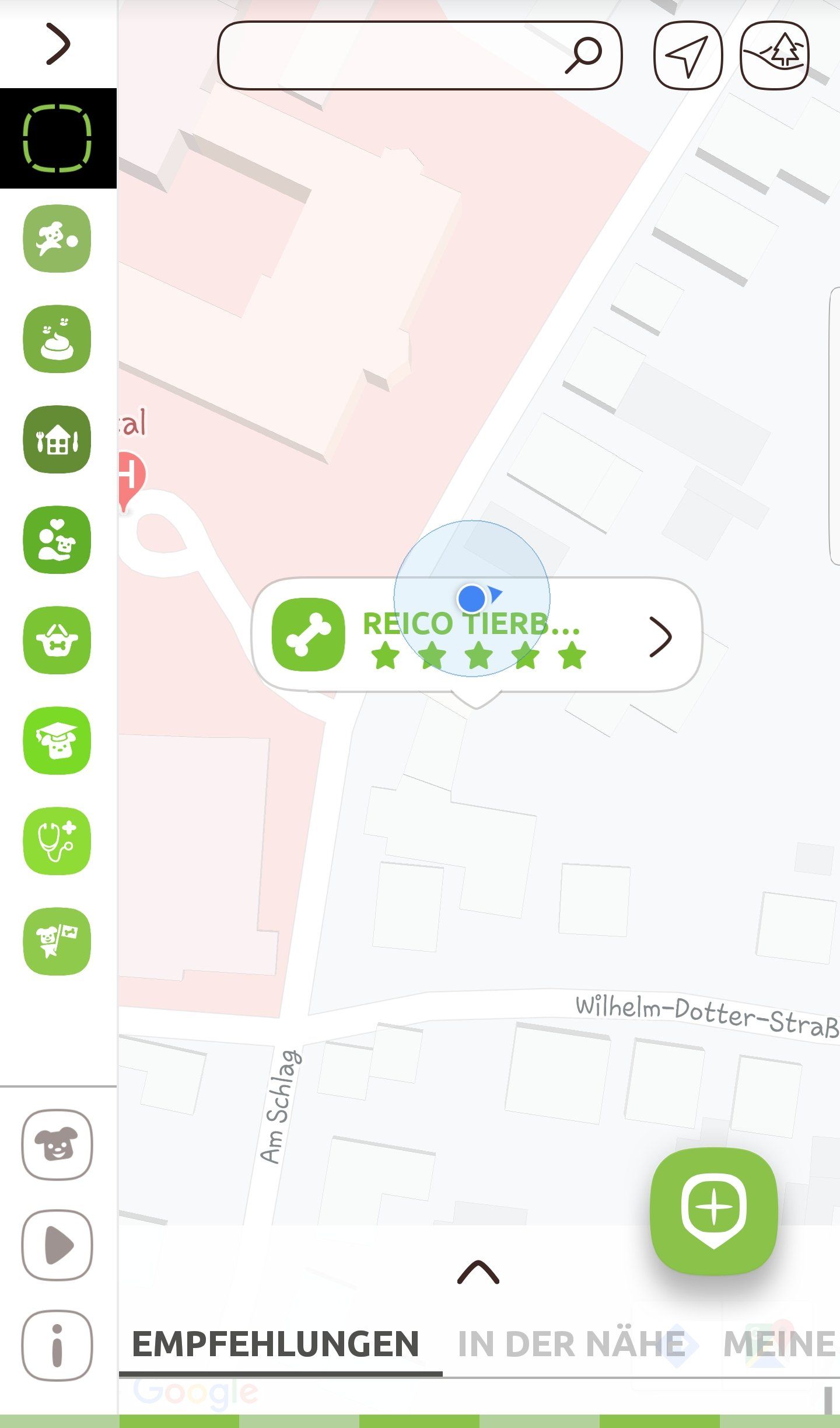 Dog´s Places - die Karte