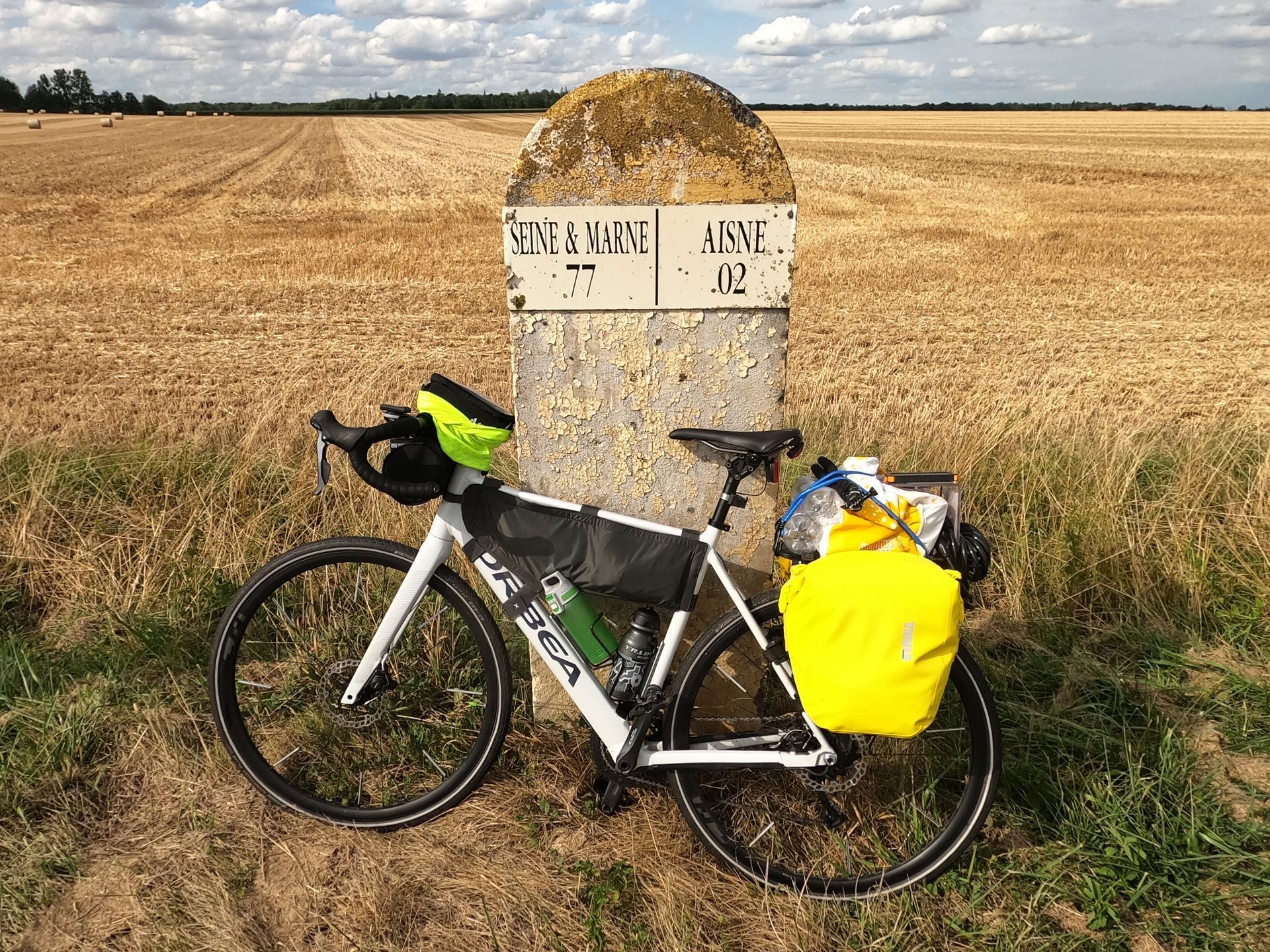 Bikepackingtour - Grenzstein Seine-et-Marne/Aisne