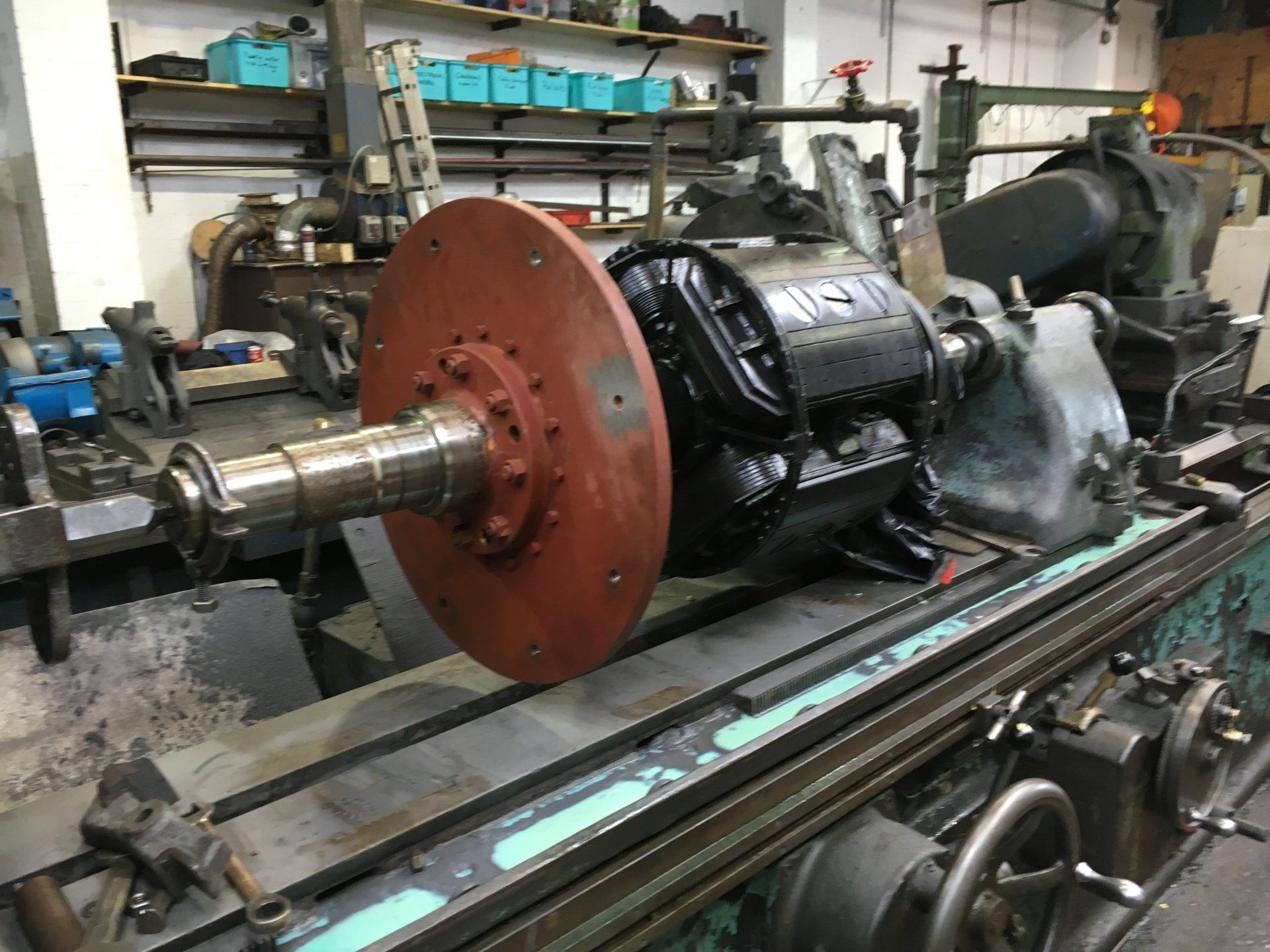 Hard chrome repair of large electric motor