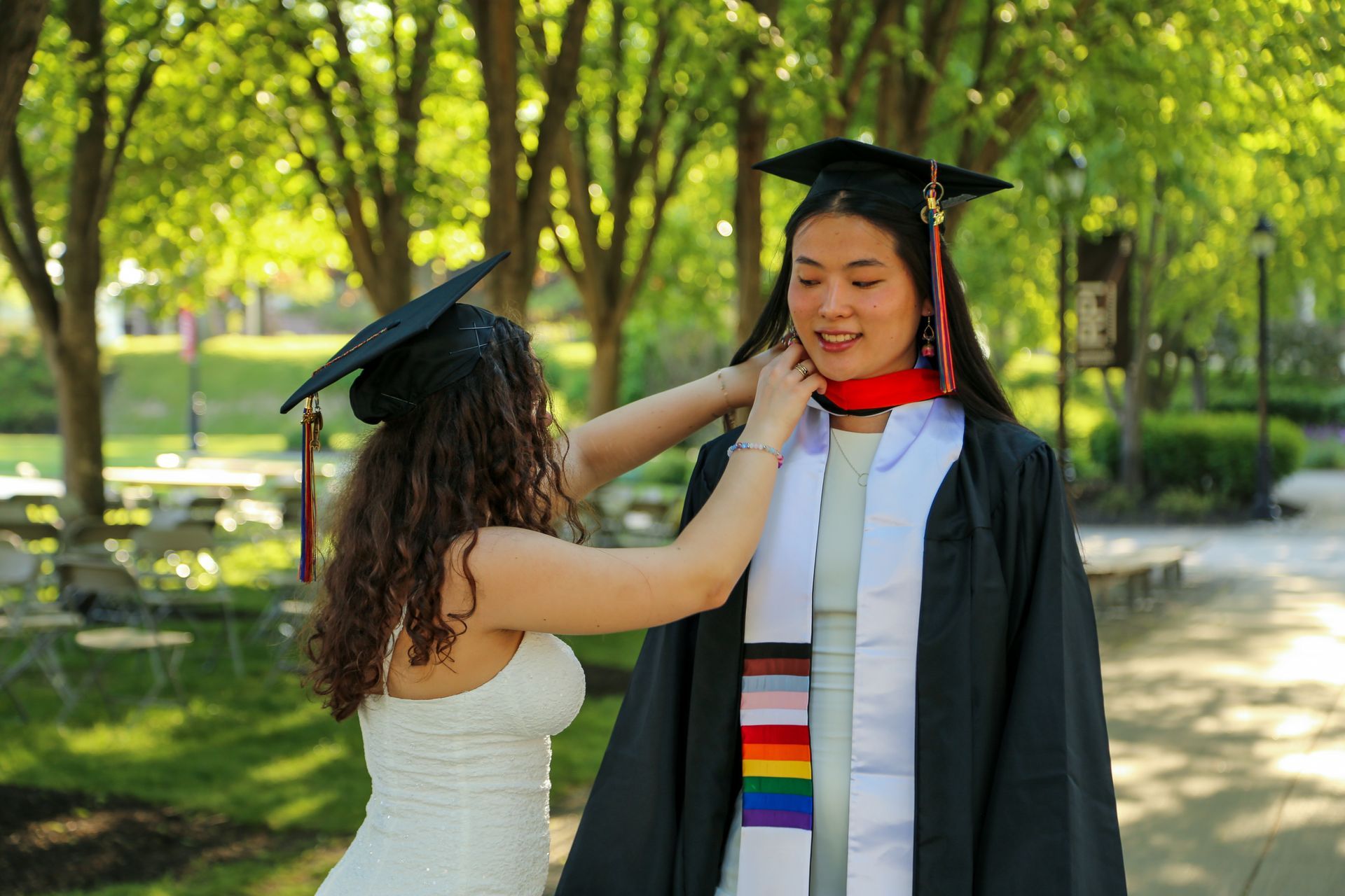 Bright and natural group graduation portraits