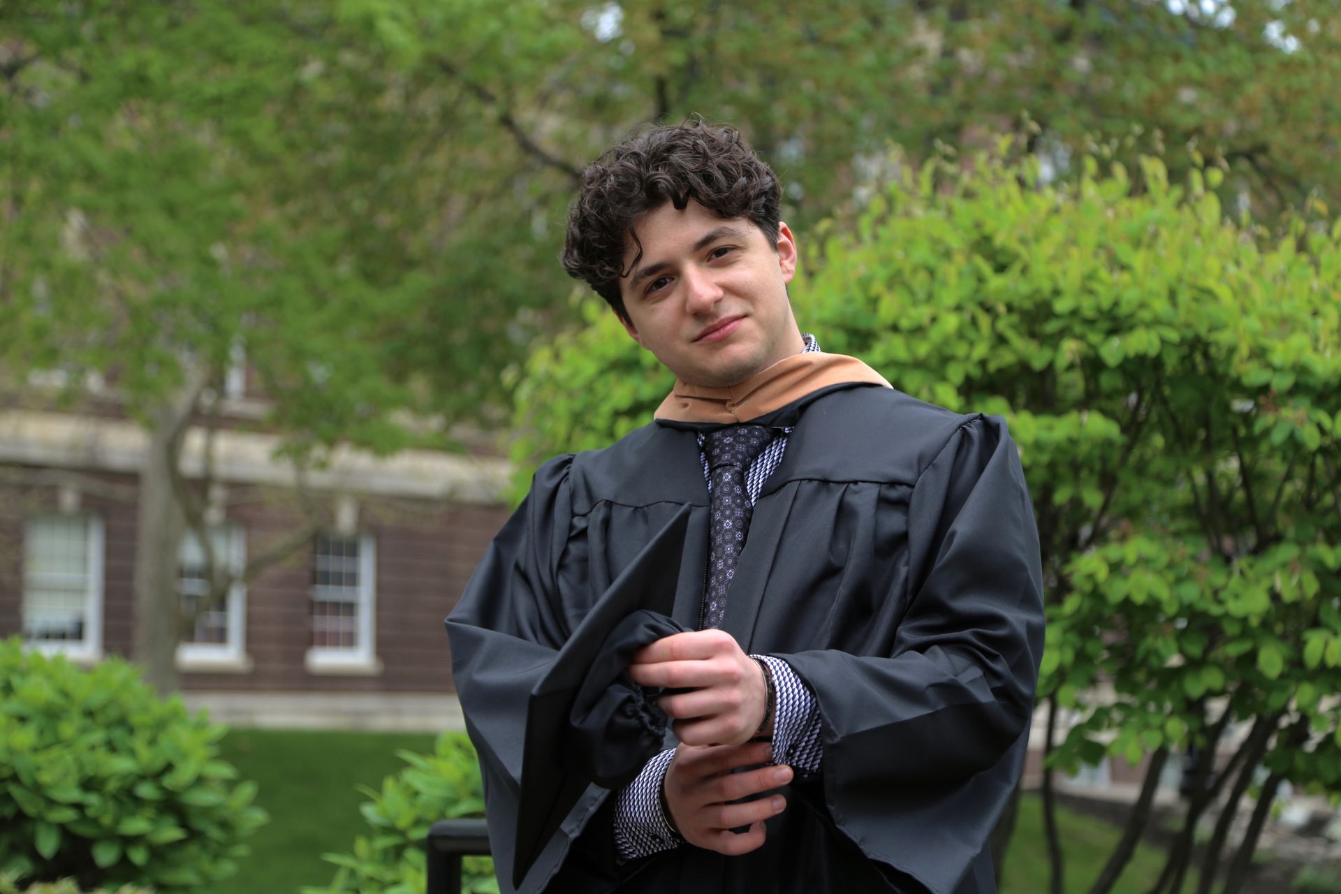 Masculine graduation photo at RPI