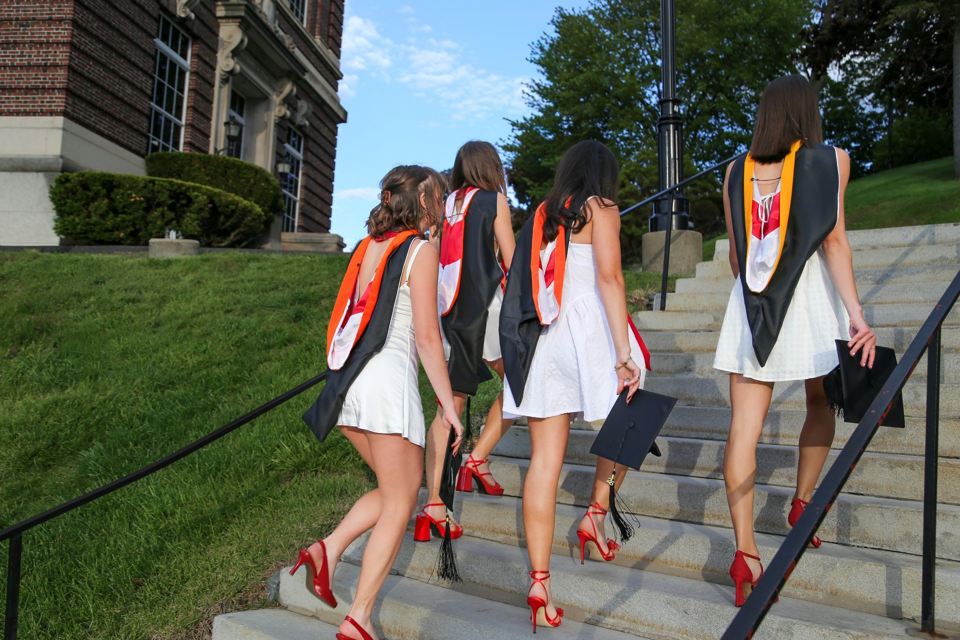 Student celebrating graduation with candid portraits