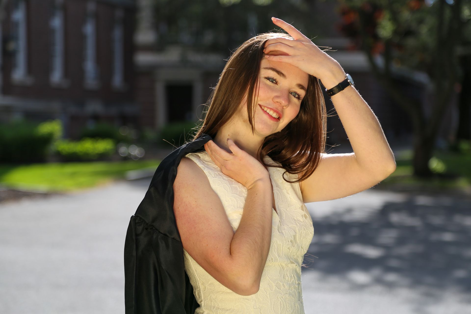 Bright and natural graduation portraits at UAlbany