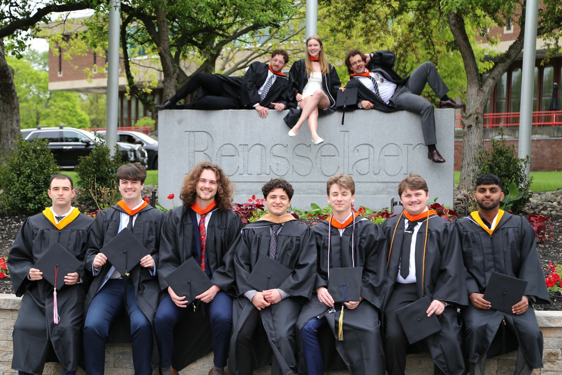 Engineering graduate portrait session at RPI campus
