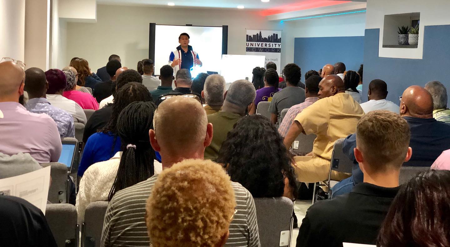 Presentation at University CoWork event space / venue