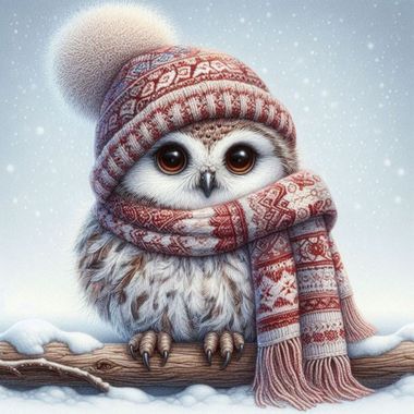 Eule im Schnee
