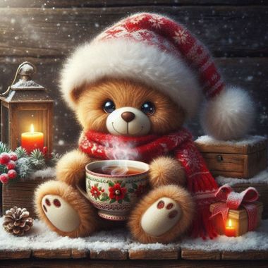 Teddy mit Mütze
