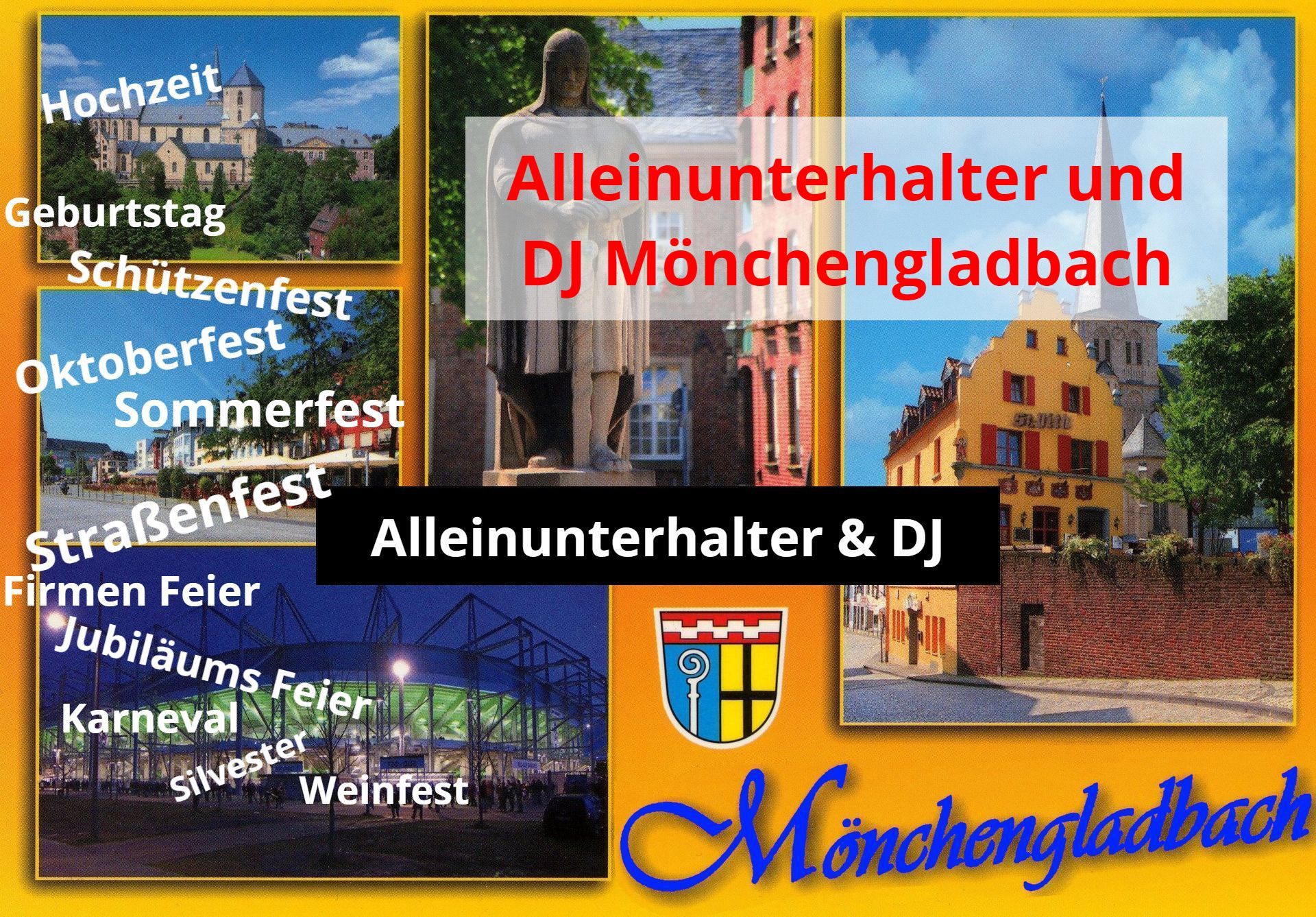 Alleinunterhalter Mönchengladbach und ebenfalsl auch Party DJ - Erleben Sie Live Musik und DJ in NRW