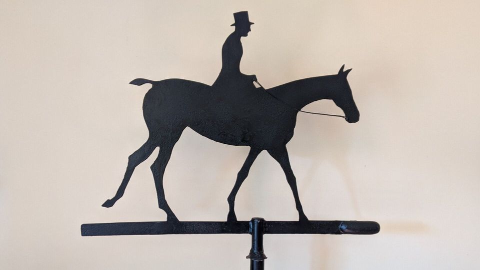 Vintage weathervane of dressage rider