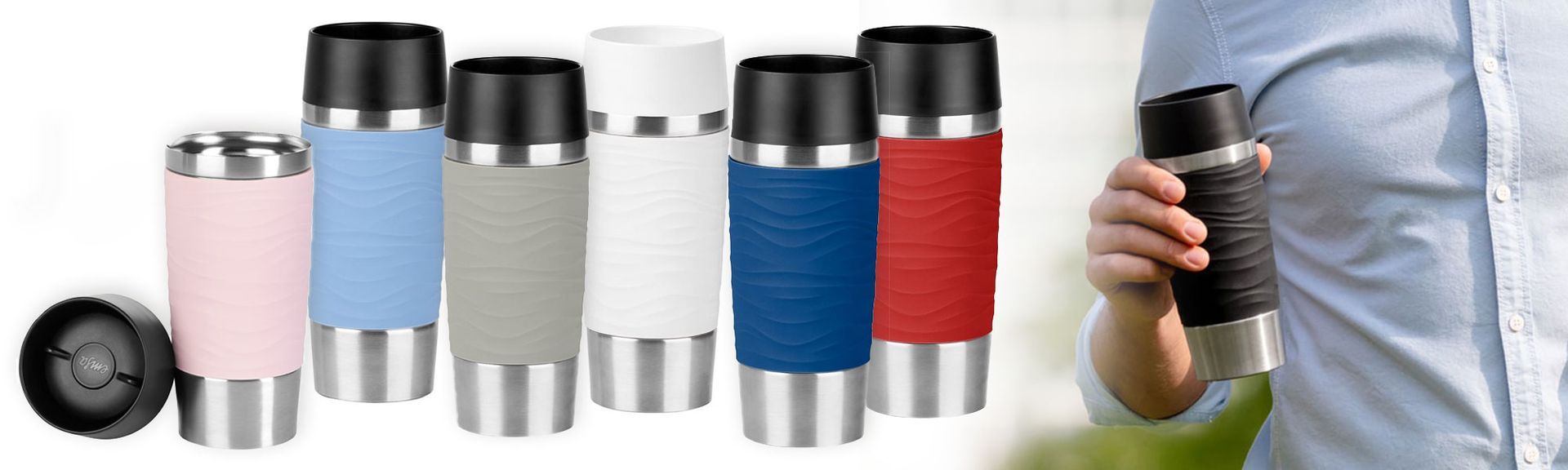 Emser Thermobecher Travelmug Waves bei Logoline