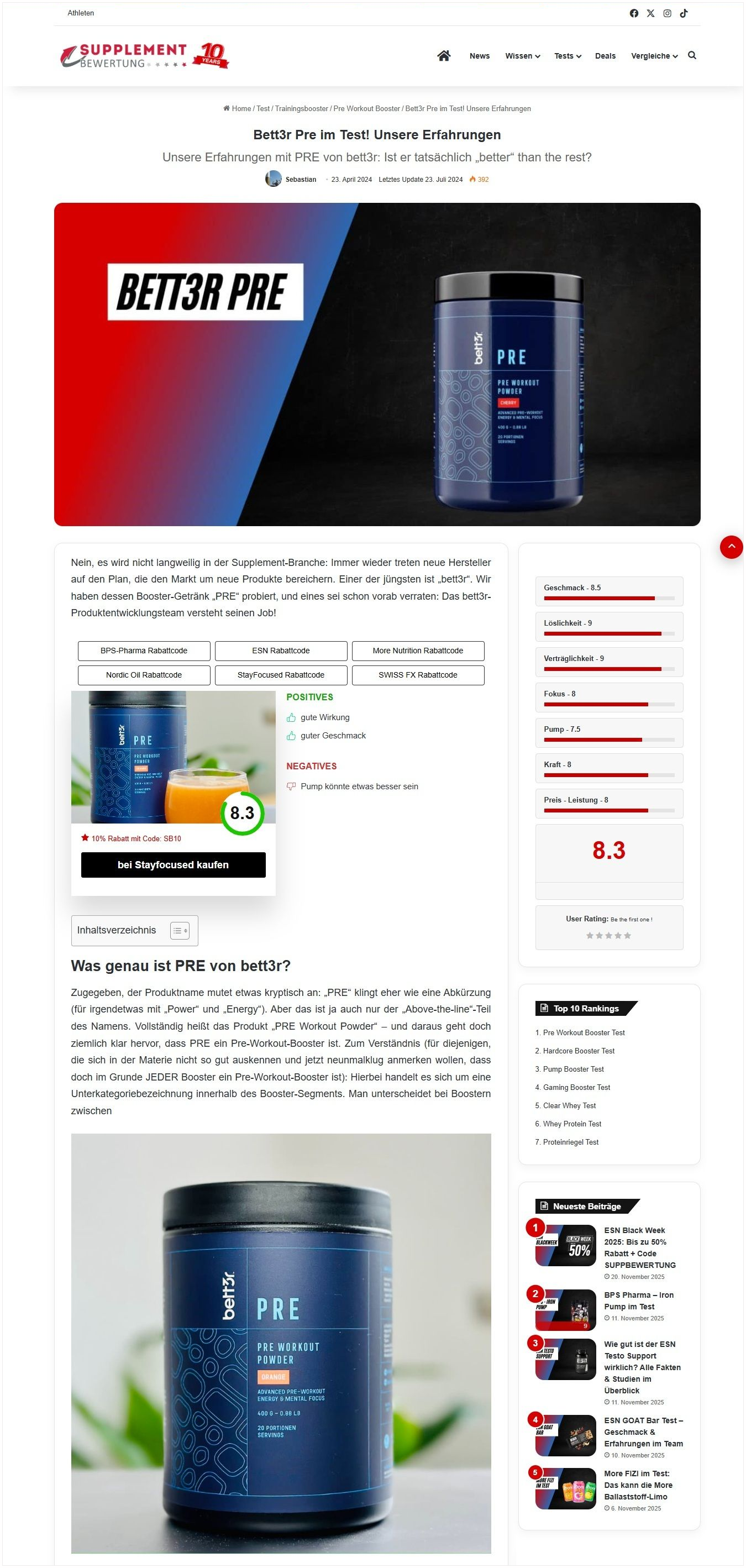 Bild bett3r-Website