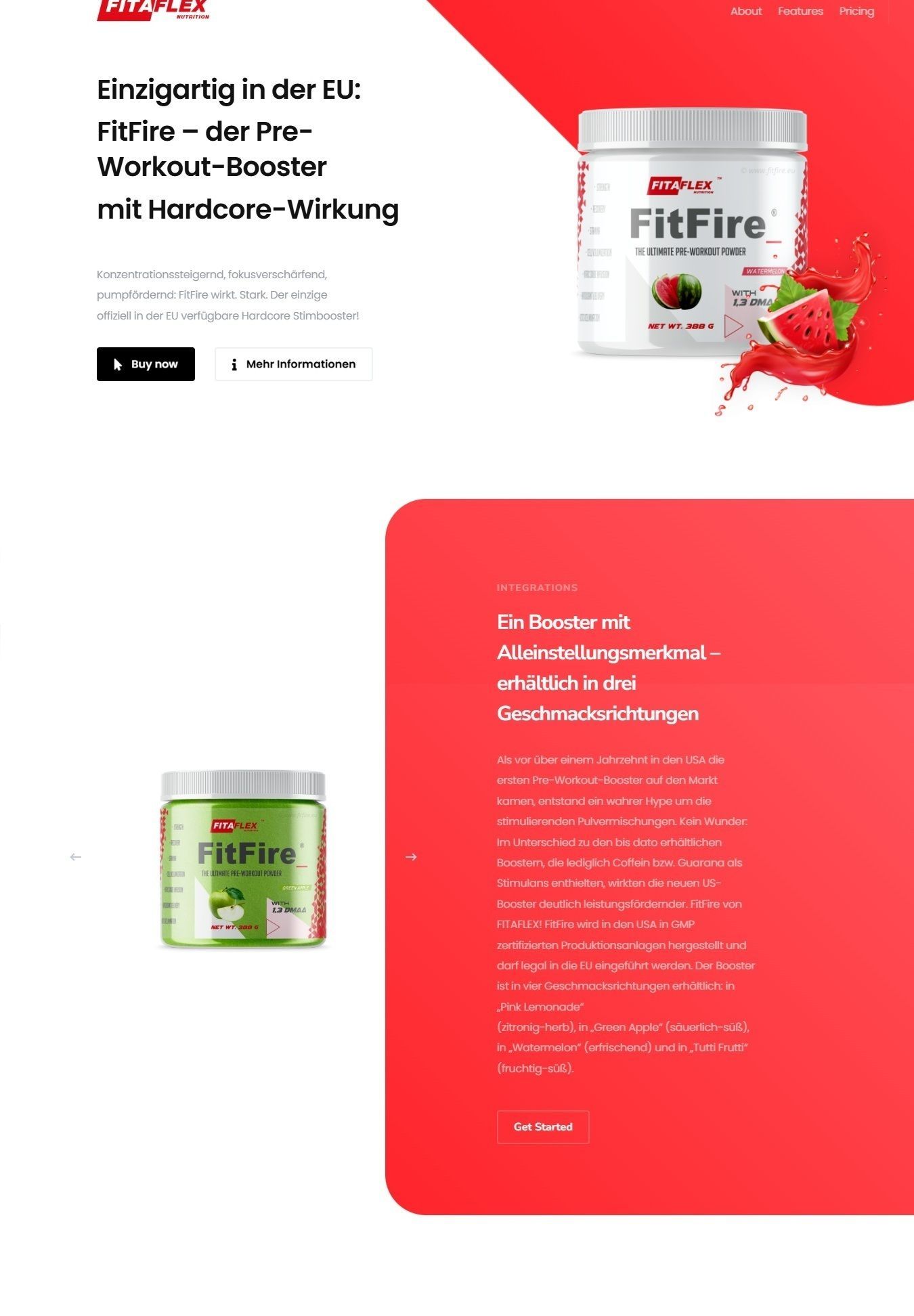 Bild FitaFlex Landing Page