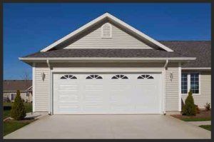 image of long raised panel garage door