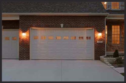 image of short raised panel garage door 2283