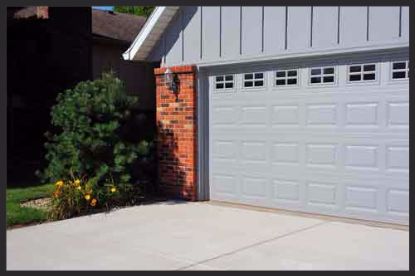 image of short raised panel garage door 2251