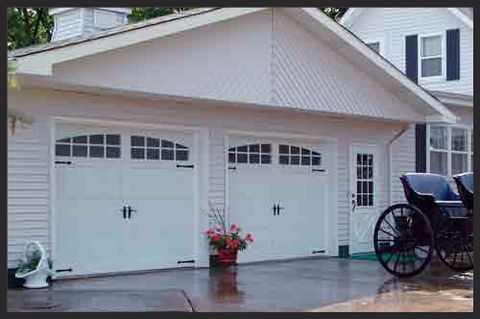 image of short panel carriage house garage door 5283