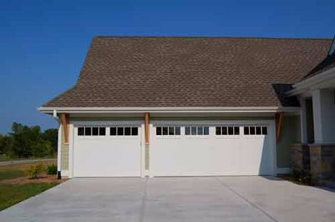 image of long panel carriage house garage door 5916