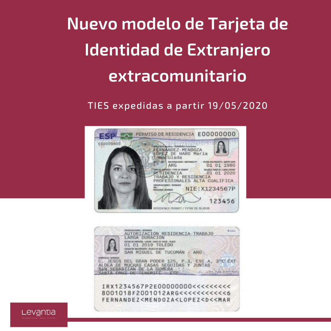 Nuevo Formato Tarjeta De Identidad De Extranjero