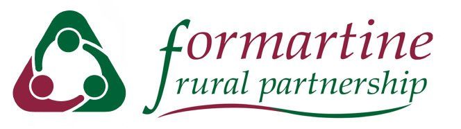 Formartine rural partnership logo - shows three people linking arms
