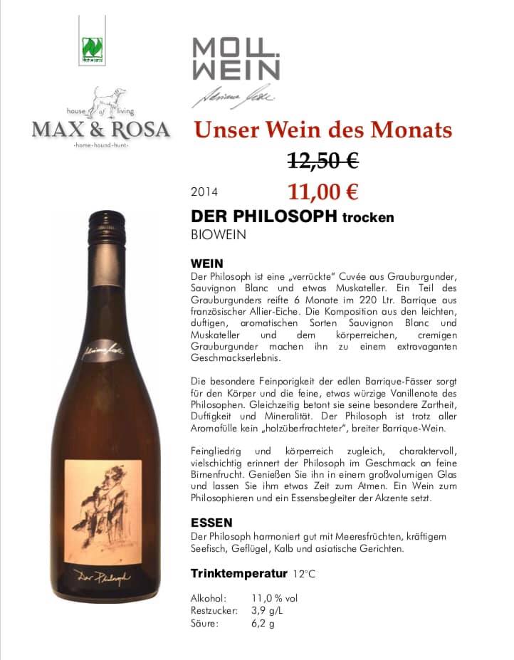 Wein des Monats Januar Der Philosoph