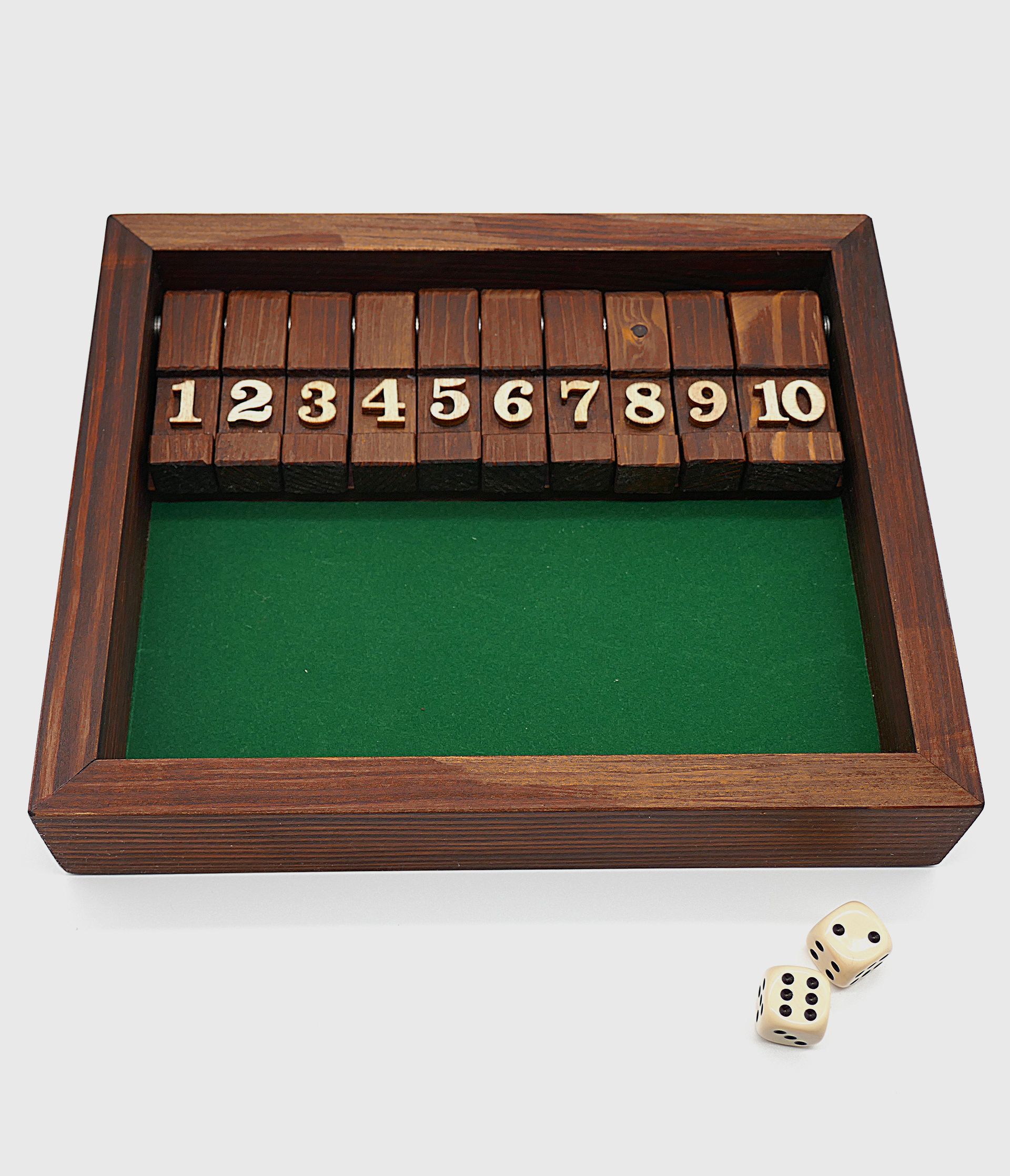Handgefertigtes Gesellschaftsspiel „Shut the Box”