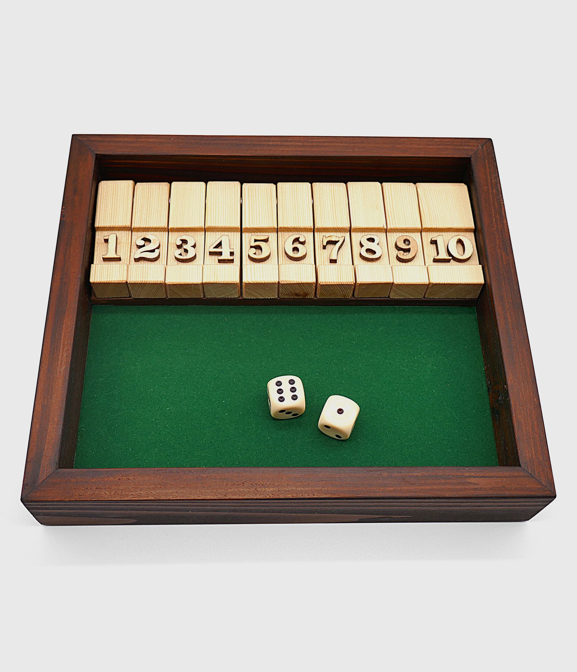 Handgefertigtes Gesellschaftsspiel „Shut the Box”