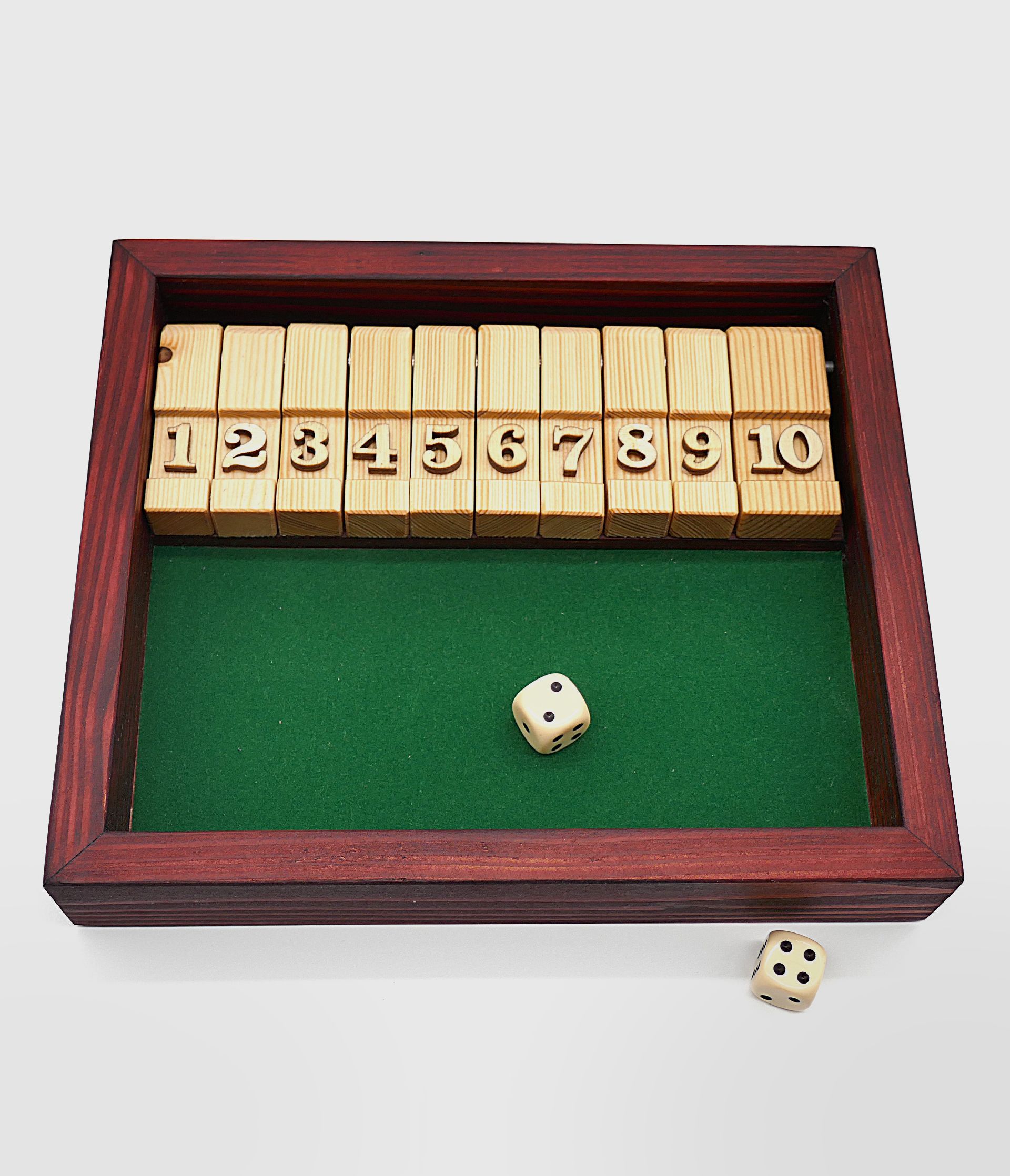 Handgefertigtes Gesellschaftsspiel „Shut the Box”