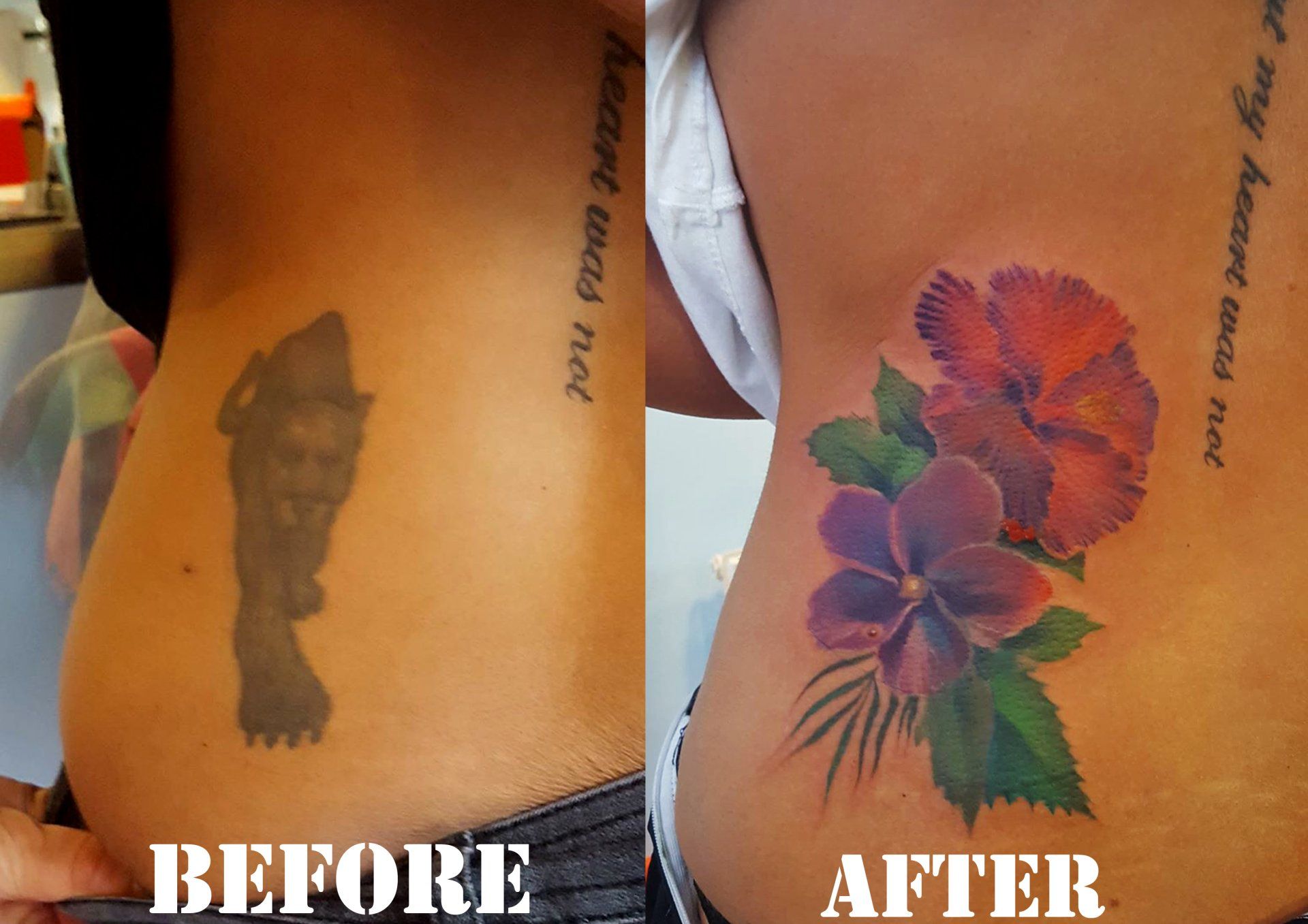 Tattoo cover up specialists London Blue Lady tattoo