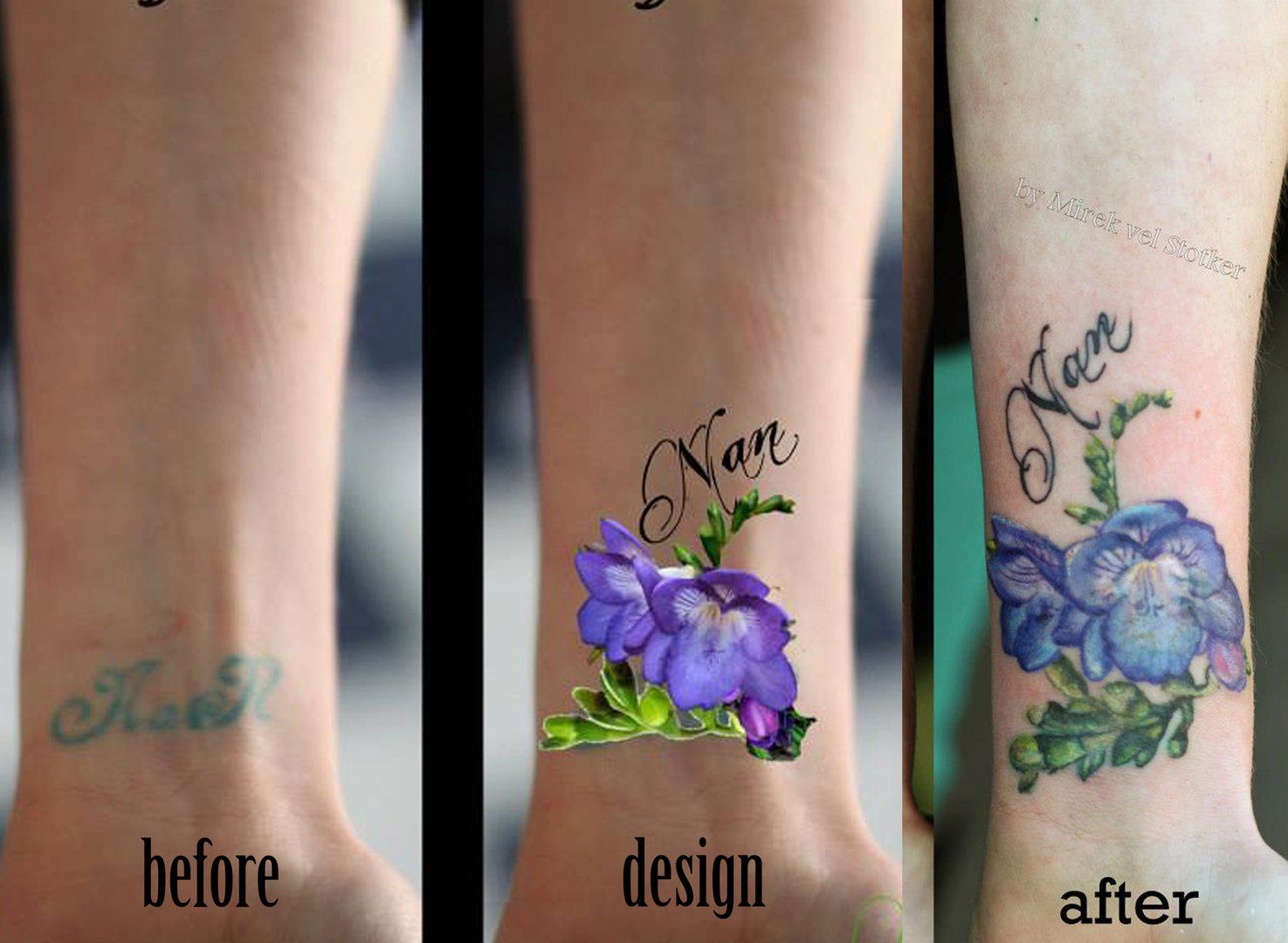 Tattoo cover up specialists London Blue Lady tattoo