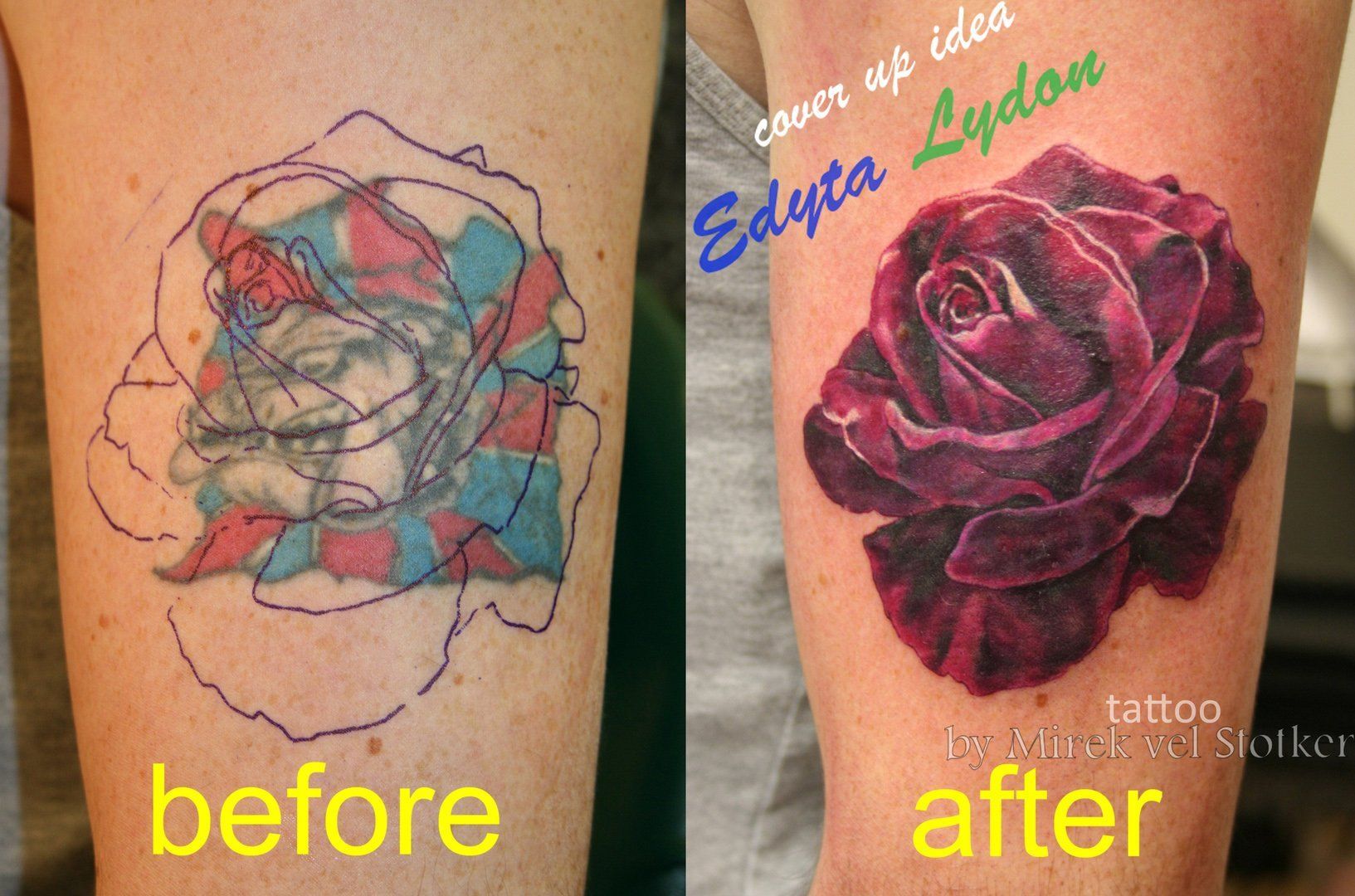 Tattoo cover up specialists London Blue Lady tattoo