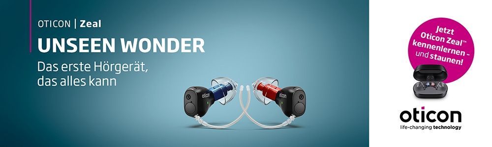 Oticon ZEAL – kleines und unauffälliges Hörgerät