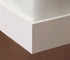 Canto cuadrado lacado blanco de 10cm