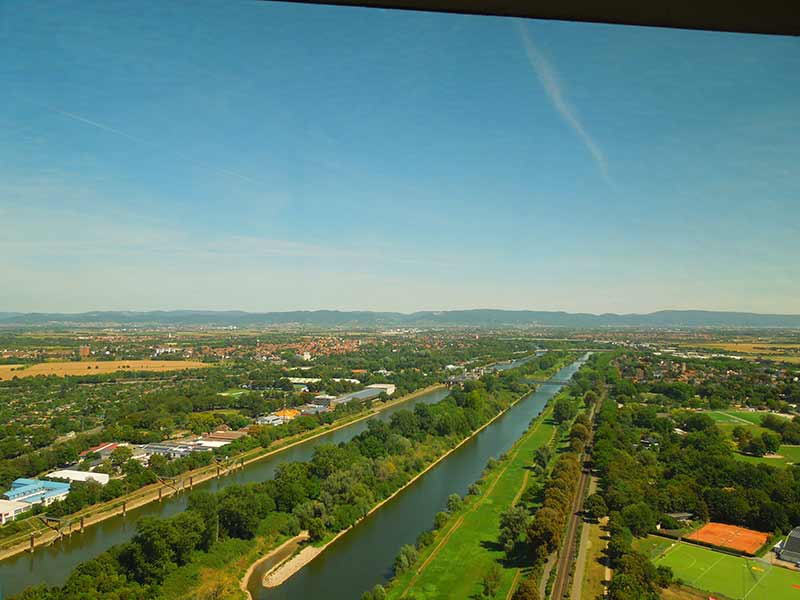 Blick vom THolbeinsteg, Frankfurt am Main