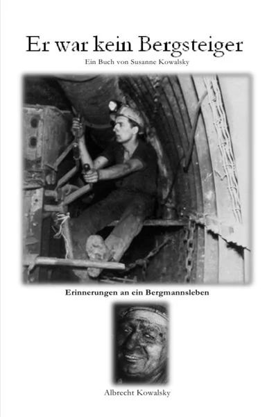Ein Bergmann bei der Arbeit und ein Porträt von einem Bergmann auf weißem Hintergrund.