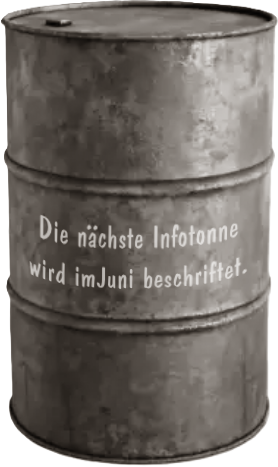 Ankündigung für die nächste Infotonne.